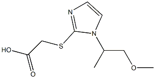2-{[1-(1-methoxypropan-2-yl)-1H-imidazol-2-yl]sulfanyl}acetic acid 结构式