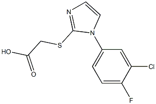 2-{[1-(3-chloro-4-fluorophenyl)-1H-imidazol-2-yl]sulfanyl}acetic acid Structure