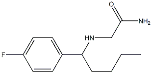2-{[1-(4-fluorophenyl)pentyl]amino}acetamide 化学構造式