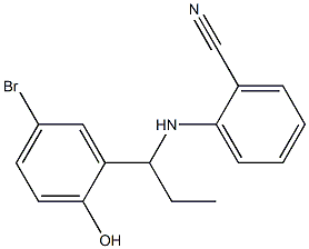 2-{[1-(5-bromo-2-hydroxyphenyl)propyl]amino}benzonitrile Structure