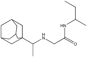 2-{[1-(adamantan-1-yl)ethyl]amino}-N-(butan-2-yl)acetamide 化学構造式