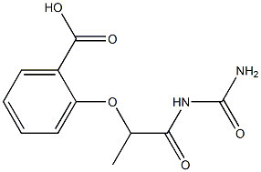 2-{[1-(carbamoylamino)-1-oxopropan-2-yl]oxy}benzoic acid Structure