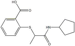 2-{[1-(cyclopentylcarbamoyl)ethyl]sulfanyl}benzoic acid