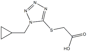 2-{[1-(cyclopropylmethyl)-1H-1,2,3,4-tetrazol-5-yl]sulfanyl}acetic acid,,结构式