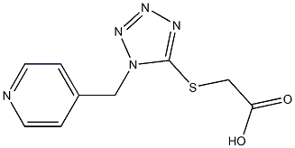 2-{[1-(pyridin-4-ylmethyl)-1H-1,2,3,4-tetrazol-5-yl]sulfanyl}acetic acid 化学構造式