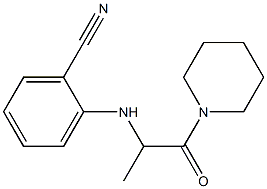 2-{[1-oxo-1-(piperidin-1-yl)propan-2-yl]amino}benzonitrile 化学構造式