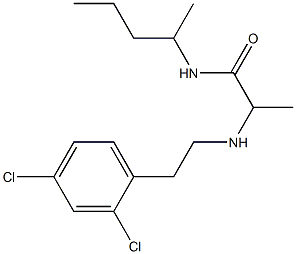 2-{[2-(2,4-dichlorophenyl)ethyl]amino}-N-(pentan-2-yl)propanamide Struktur