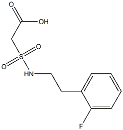 2-{[2-(2-fluorophenyl)ethyl]sulfamoyl}acetic acid,,结构式