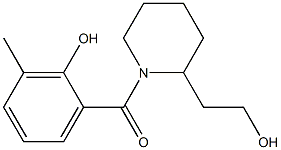 2-{[2-(2-hydroxyethyl)piperidin-1-yl]carbonyl}-6-methylphenol Structure