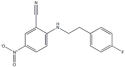 2-{[2-(4-fluorophenyl)ethyl]amino}-5-nitrobenzonitrile 化学構造式