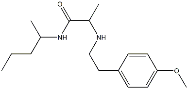 2-{[2-(4-methoxyphenyl)ethyl]amino}-N-(pentan-2-yl)propanamide,,结构式