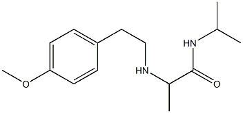 2-{[2-(4-methoxyphenyl)ethyl]amino}-N-(propan-2-yl)propanamide,,结构式