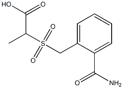 2-{[2-(aminocarbonyl)benzyl]sulfonyl}propanoic acid Structure