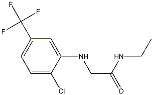 2-{[2-chloro-5-(trifluoromethyl)phenyl]amino}-N-ethylacetamide,,结构式