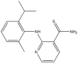 2-{[2-methyl-6-(propan-2-yl)phenyl]amino}pyridine-3-carbothioamide Structure