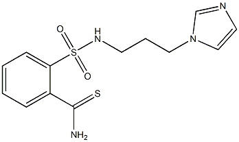 2-{[3-(1H-imidazol-1-yl)propyl]sulfamoyl}benzene-1-carbothioamide Struktur