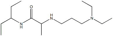 2-{[3-(diethylamino)propyl]amino}-N-(pentan-3-yl)propanamide,,结构式
