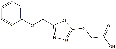 2-{[5-(phenoxymethyl)-1,3,4-oxadiazol-2-yl]sulfanyl}acetic acid Structure