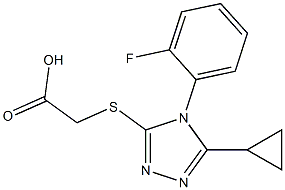 2-{[5-cyclopropyl-4-(2-fluorophenyl)-4H-1,2,4-triazol-3-yl]sulfanyl}acetic acid,,结构式