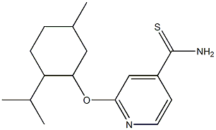 2-{[5-methyl-2-(propan-2-yl)cyclohexyl]oxy}pyridine-4-carbothioamide,,结构式