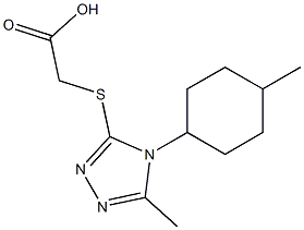2-{[5-methyl-4-(4-methylcyclohexyl)-4H-1,2,4-triazol-3-yl]sulfanyl}acetic acid Struktur