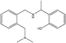 2-{1-[({2-[(dimethylamino)methyl]phenyl}methyl)amino]ethyl}phenol 化学構造式