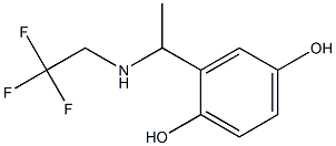 2-{1-[(2,2,2-trifluoroethyl)amino]ethyl}benzene-1,4-diol Struktur