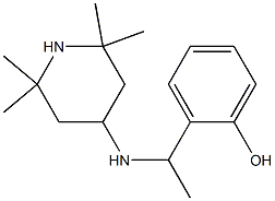 2-{1-[(2,2,6,6-tetramethylpiperidin-4-yl)amino]ethyl}phenol,,结构式