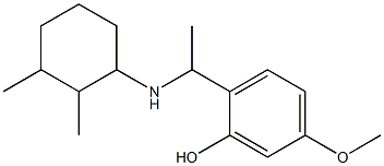 2-{1-[(2,3-dimethylcyclohexyl)amino]ethyl}-5-methoxyphenol 化学構造式