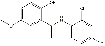 2-{1-[(2,4-dichlorophenyl)amino]ethyl}-4-methoxyphenol Struktur
