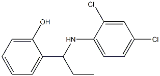 2-{1-[(2,4-dichlorophenyl)amino]propyl}phenol Struktur