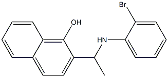2-{1-[(2-bromophenyl)amino]ethyl}naphthalen-1-ol Struktur