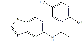 2-{1-[(2-methyl-1,3-benzoxazol-5-yl)amino]ethyl}benzene-1,4-diol Structure