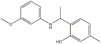 2-{1-[(3-methoxyphenyl)amino]ethyl}-5-methylphenol Structure