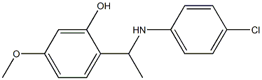 2-{1-[(4-chlorophenyl)amino]ethyl}-5-methoxyphenol,,结构式