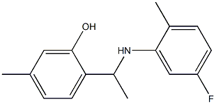 2-{1-[(5-fluoro-2-methylphenyl)amino]ethyl}-5-methylphenol Structure