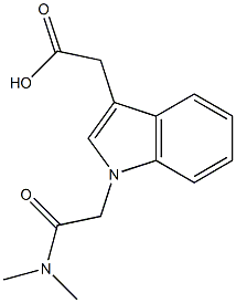 2-{1-[(dimethylcarbamoyl)methyl]-1H-indol-3-yl}acetic acid Structure