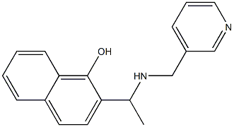 2-{1-[(pyridin-3-ylmethyl)amino]ethyl}naphthalen-1-ol,,结构式