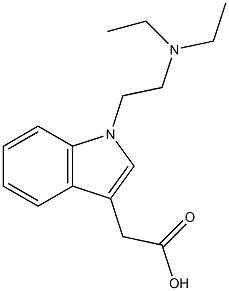 2-{1-[2-(diethylamino)ethyl]-1H-indol-3-yl}acetic acid 化学構造式