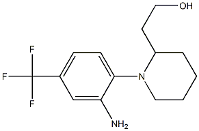 2-{1-[2-amino-4-(trifluoromethyl)phenyl]piperidin-2-yl}ethanol 结构式