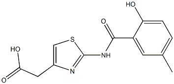 2-{2-[(2-hydroxy-5-methylbenzene)amido]-1,3-thiazol-4-yl}acetic acid