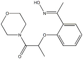 2-{2-[1-(hydroxyimino)ethyl]phenoxy}-1-(morpholin-4-yl)propan-1-one,,结构式