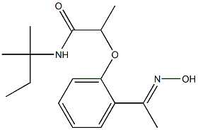 2-{2-[1-(hydroxyimino)ethyl]phenoxy}-N-(2-methylbutan-2-yl)propanamide,,结构式