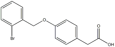 2-{4-[(2-bromophenyl)methoxy]phenyl}acetic acid Structure