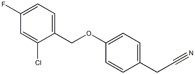 2-{4-[(2-chloro-4-fluorophenyl)methoxy]phenyl}acetonitrile Structure