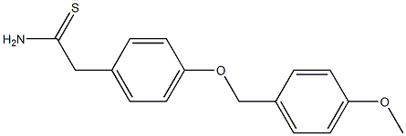 2-{4-[(4-methoxybenzyl)oxy]phenyl}ethanethioamide,,结构式