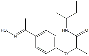 2-{4-[1-(hydroxyimino)ethyl]phenoxy}-N-(pentan-3-yl)propanamide,,结构式