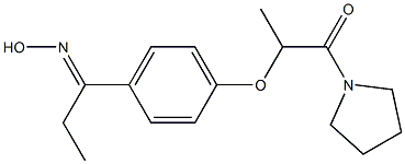 2-{4-[1-(hydroxyimino)propyl]phenoxy}-1-(pyrrolidin-1-yl)propan-1-one,,结构式