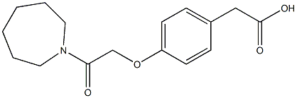 2-{4-[2-(azepan-1-yl)-2-oxoethoxy]phenyl}acetic acid 结构式