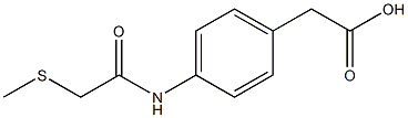 2-{4-[2-(methylsulfanyl)acetamido]phenyl}acetic acid,,结构式